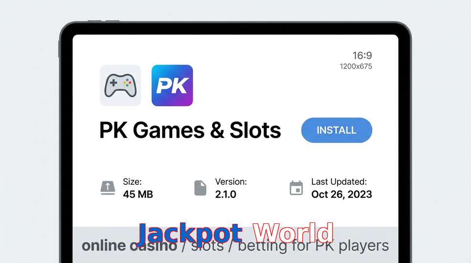 Game list for Jackpot World gameapk section